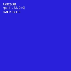 #2920DB - Dark Blue Color Image